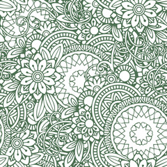 Beautiful flower art and mandala vector design