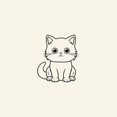 Cat Character Vector Illustration