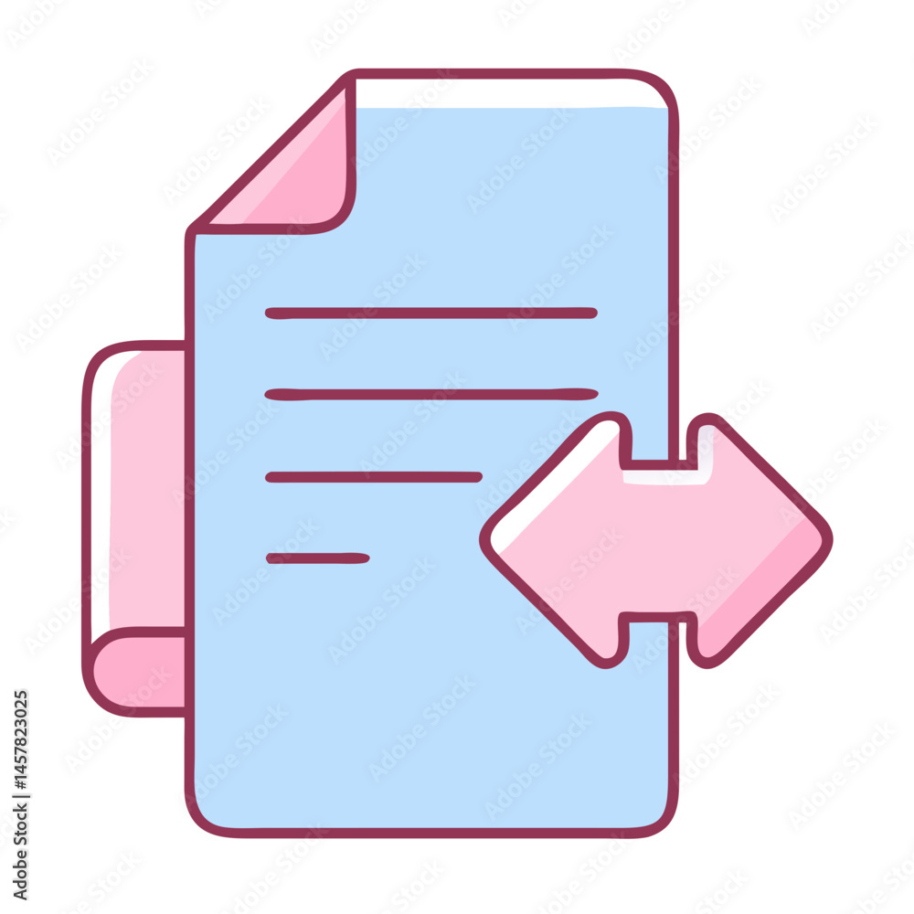 Poster document with arrows indicating sharing and transfer