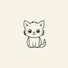 Cat Character Vector Illustration