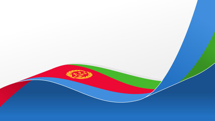 wavy eritrea flag vector background with copy space for text. eritrea independence day