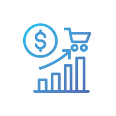 shopping cart and money