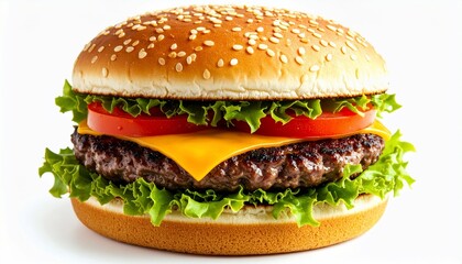 Juicy Cheeseburger Classic American Meal Ready to Eat