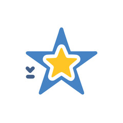 blue star isolated on white background