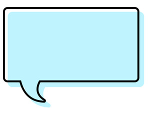 Naklejka premium シンプルな線がずれた吹き出し 四角形