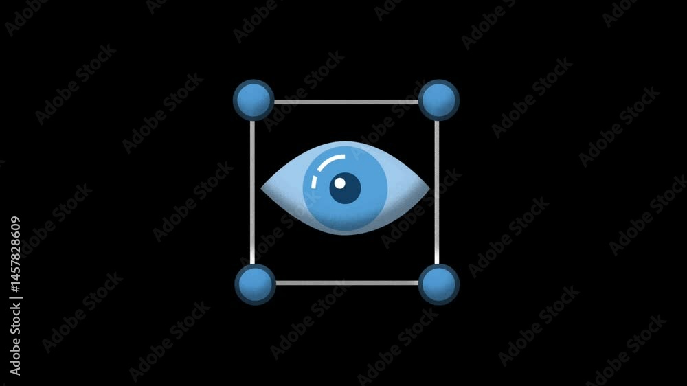 Poster Animated Eye Icon Transitions Seamless Loop
