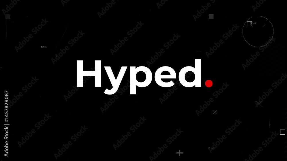Poster Hyped Animated Text Graphic Loopable Motion Background