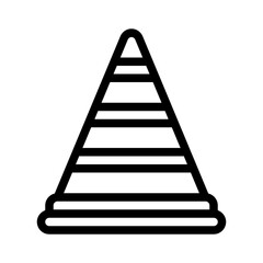 traffic cone line icon