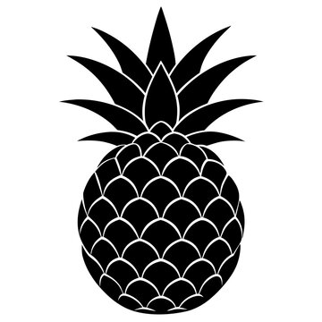 recommend clip art: Food  pineapple silhouette vector illustrator