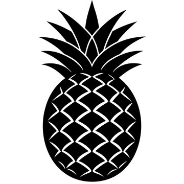 recommend clip art: Food  pineapple silhouette vector illustrator