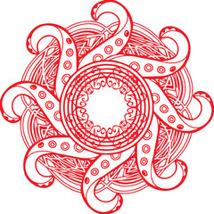 Beautiful flower art and mandala vector design