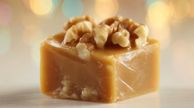 Caramel candy with walnuts - festive National Nutty Fudge Day treat