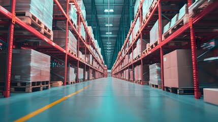 warehouse with containers