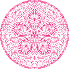 Beautiful flower art and mandala vector design