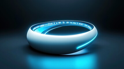 Futuristic circular glowing device