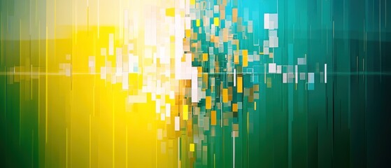 Abstract yellow green gradient geometric background