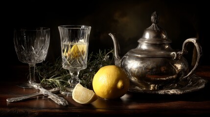 still life with fruit
