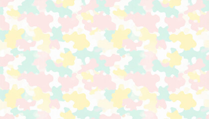 パステルカラーの迷彩柄のテクスチャ