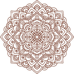 Beautiful flower art and mandala vector design