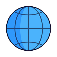 blue globe icon