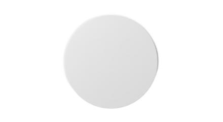 Minimalist white disc against black background