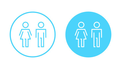 Man and woman icon vector. male and female sign and symbol. Girls and boys
