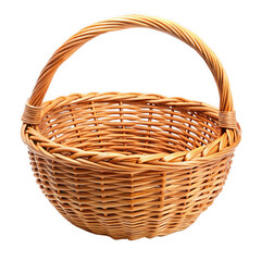 Fototapeta premium Wicker basket isolated on white background