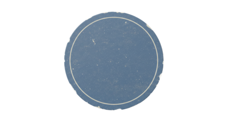 Worn blue circle with aged detailing