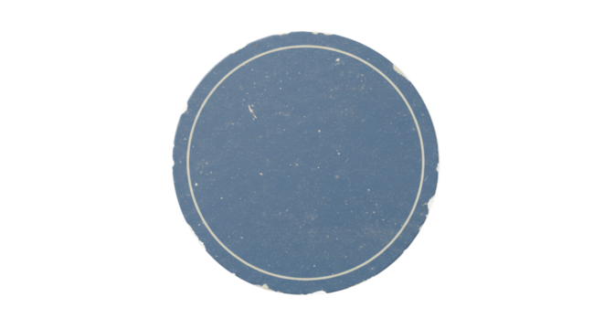 Worn blue circle with aged detailing