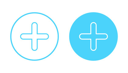 Obraz premium Plus icon vector. Add plus sign and symbol