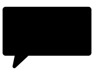 Fototapeta premium シンプルなカラーの吹き出し 四角形