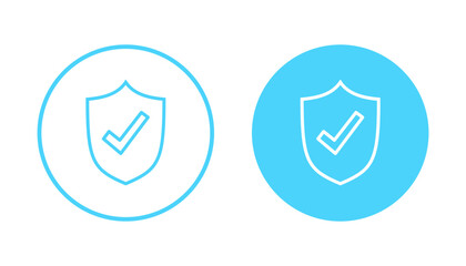 Shield check mark icon vector. Protection approve sign. Insurance icon