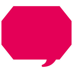 シンプルなカラーの吹き出し　角のある八角形