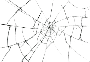 Transparent Cracked Glass Texture, broken window glass, transparent shatter, shatter texture, broken glass on transparent.