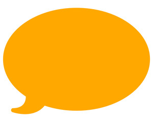 シンプルなカラーの吹き出し　丸形