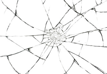 Transparent Cracked Glass Texture, broken window glass, transparent shatter, shatter texture, broken glass on transparent.