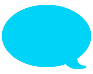 シンプルなカラーの吹き出し　丸形