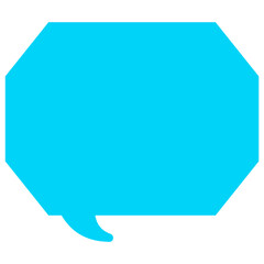 シンプルなカラーの吹き出し　角のある八角形