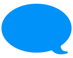 シンプルなカラーの吹き出し　丸形