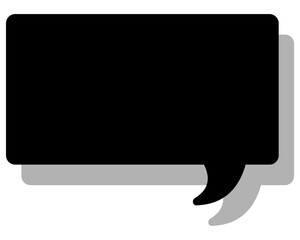 シンプルなカラーの吹き出し　四角形