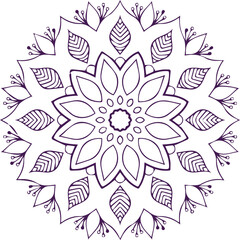 Beautiful flower art and mandala vector design
