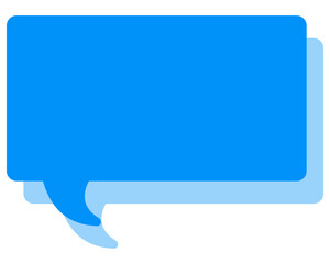 シンプルなカラーの吹き出し　四角形