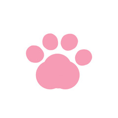 動物足跡　ピンク　グラフィック素材