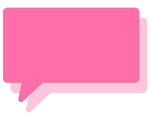 シンプルなカラーの吹き出し　四角形