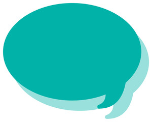 シンプルなカラーの吹き出し　丸形