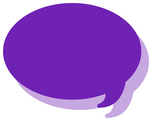 シンプルなカラーの吹き出し　丸形