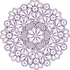 Beautiful flower art and mandala vector design