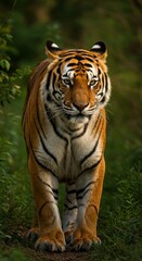 Obraz premium Majestic Tiger in Lush Green Forest