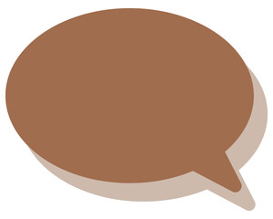 シンプルなカラーの吹き出し　丸形