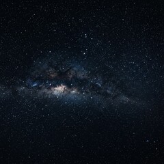 Fototapeta premium Dark Night Sky with Milky Way Galaxy and Stars